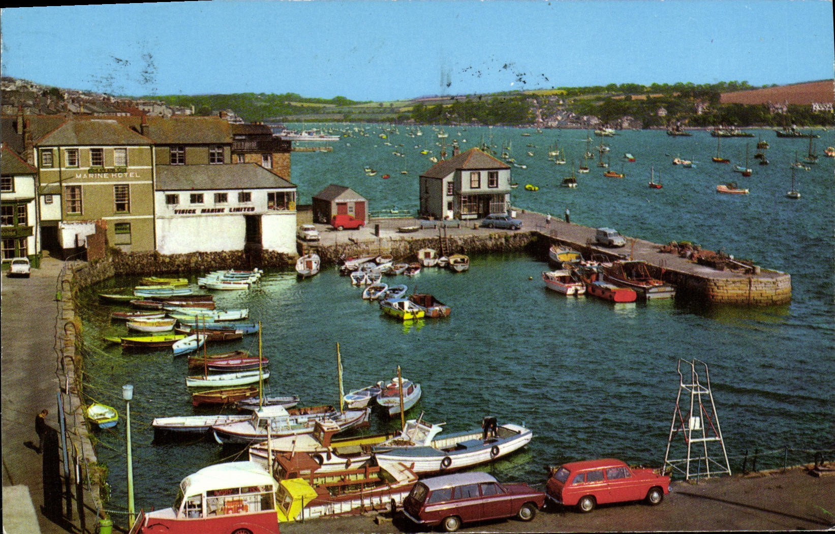 MODERN CARD The Harbor From The Quay Falmouth