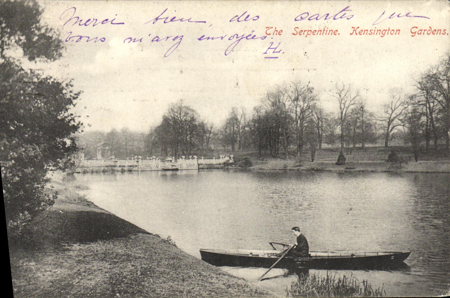 CPA The Serpentine Kensigton Gardens 