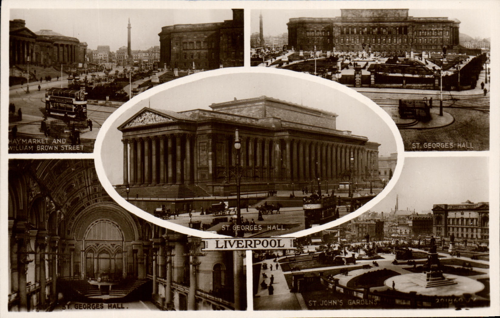 Jardin del St Jorte Pasillo San Juan S de Liverpool Haymarket de la POSTAL de la VENDIMIA