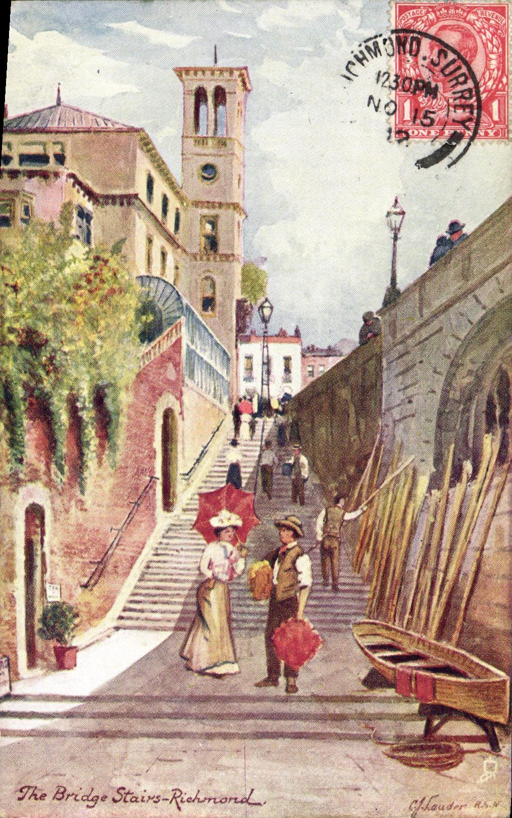 CPA The Bridge Stairs Richmond 
