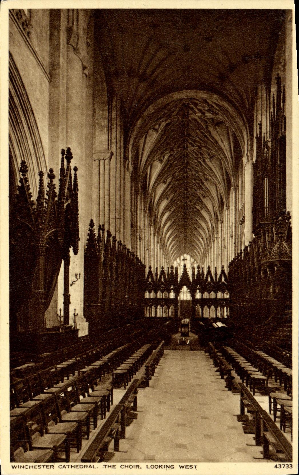 CPA Winchester Cathedral The choir Looking West