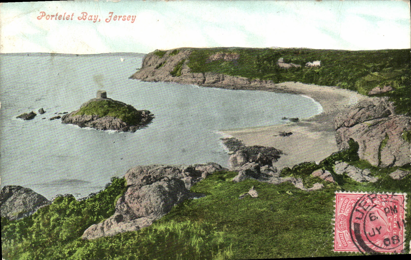 CPA Jersey Portelet Bay