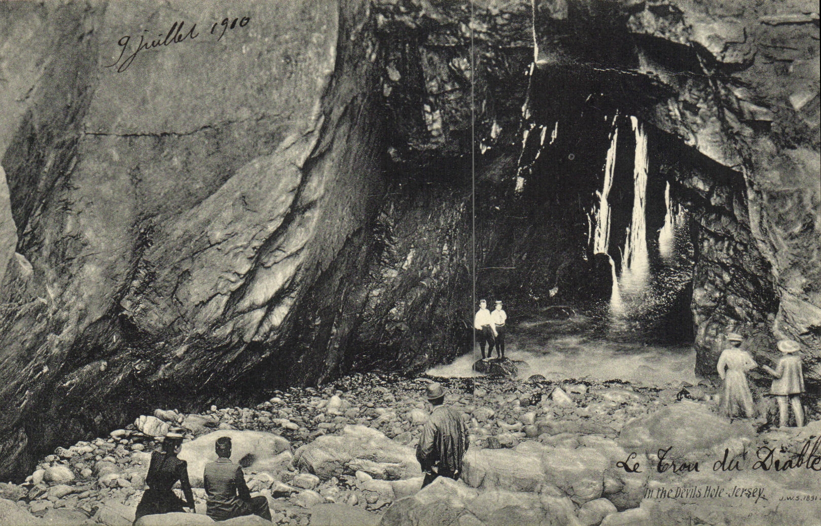 CPA Jersey Island In the devils Hole