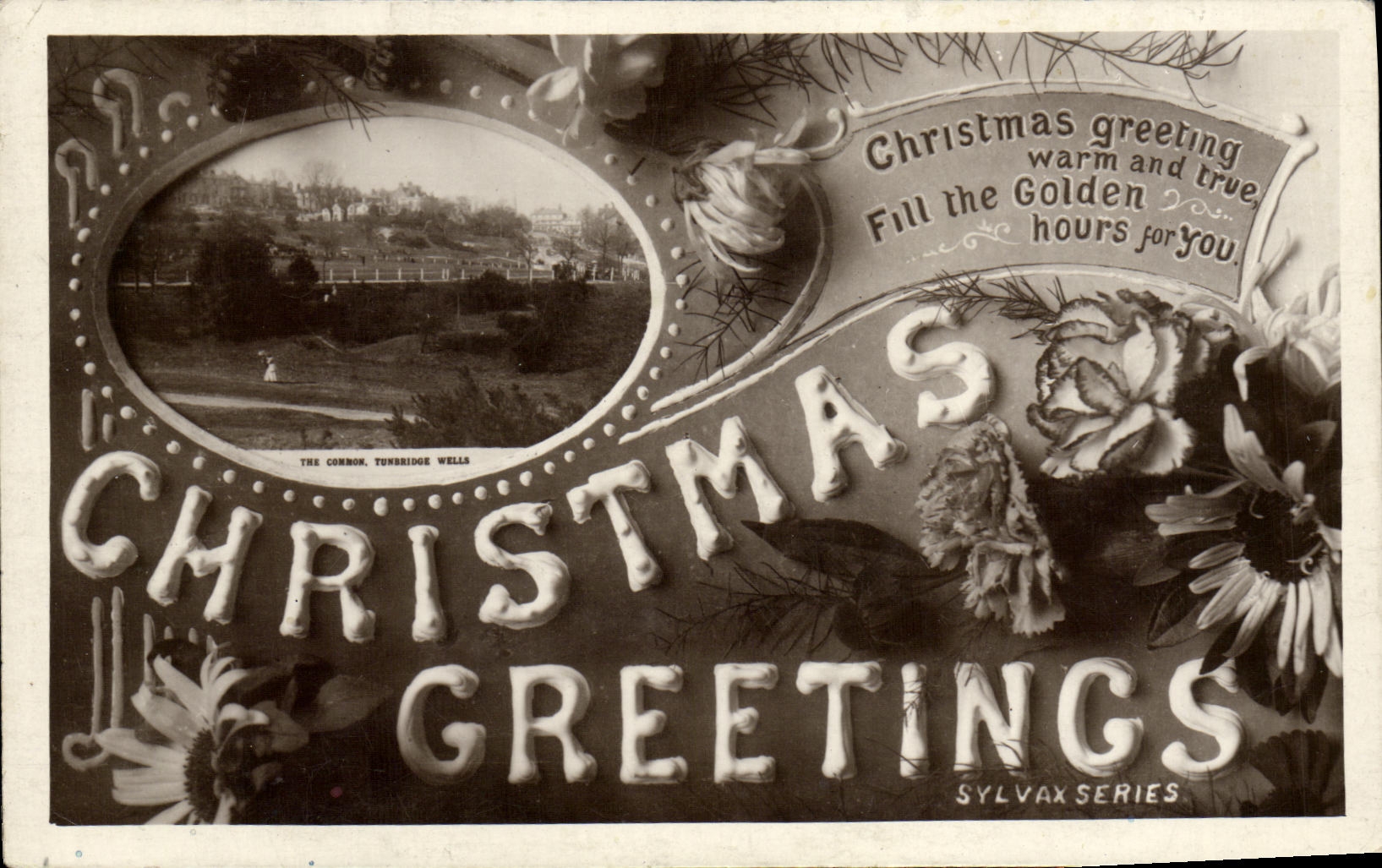 CPA Christmas Greeting The Common Turbnbridge Wells