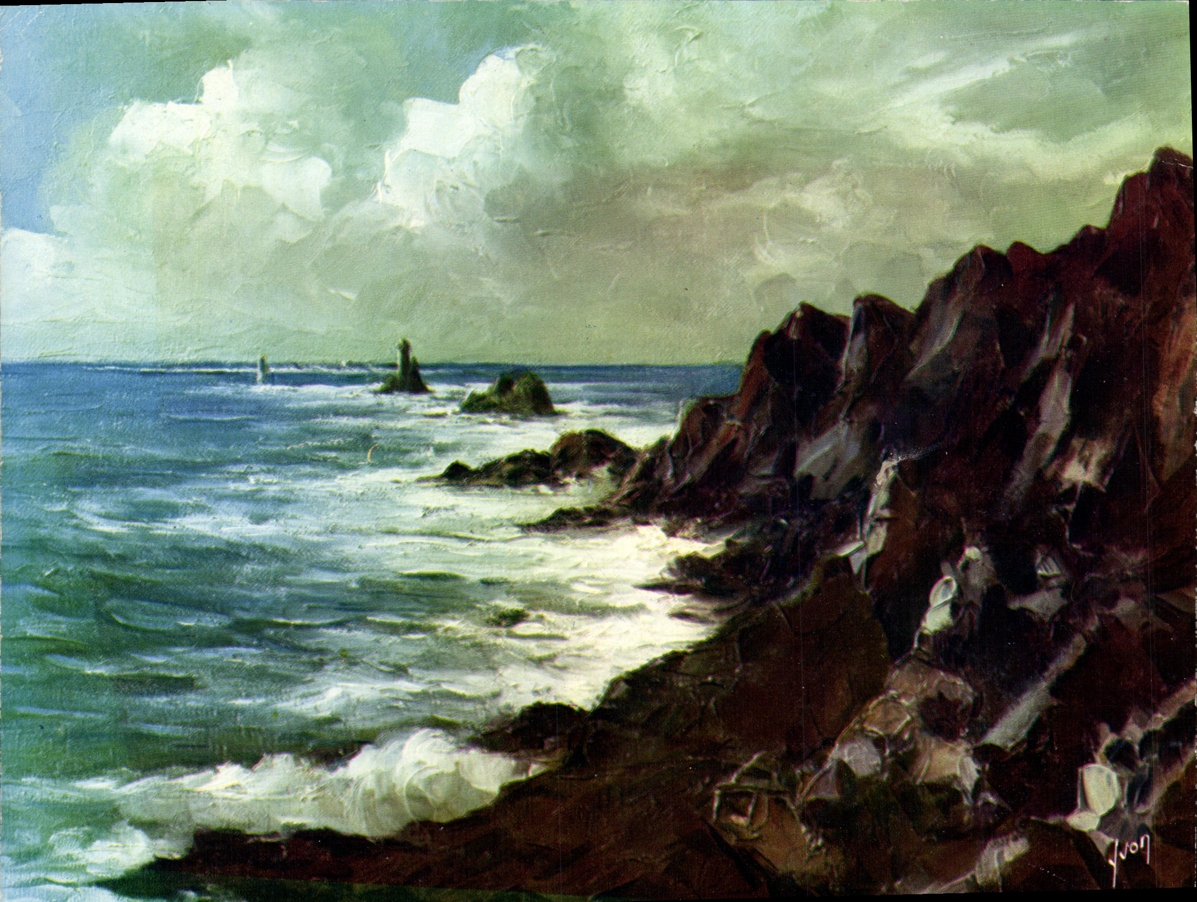 CPA Pointe Du Raz L Eperon Cote Sud