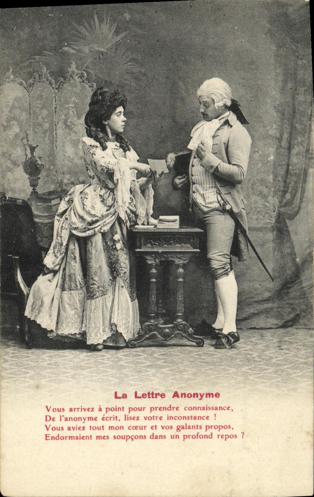 CPA La Lettre Anonyme Femme