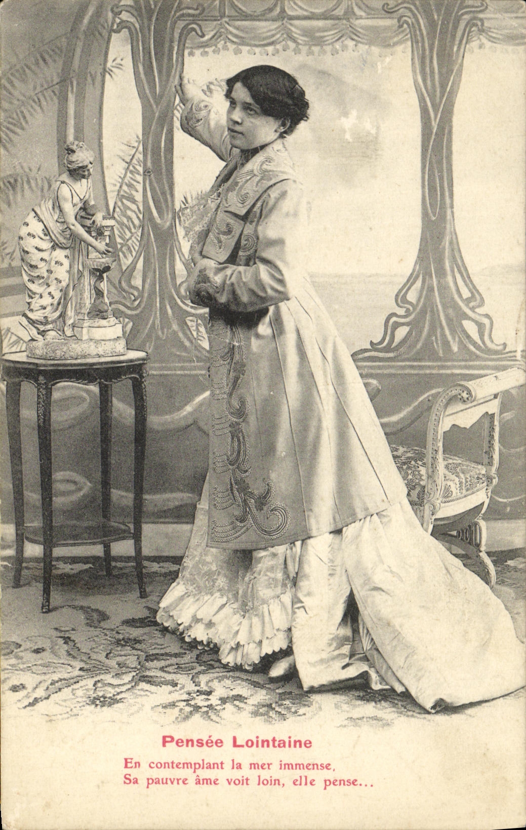 CPA Pensee Lointaine Femme