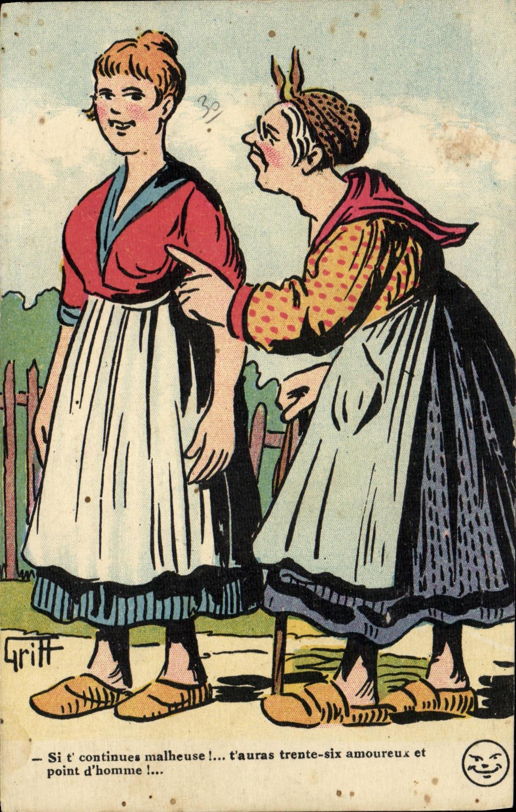 CPA Humour Griff Femmes 