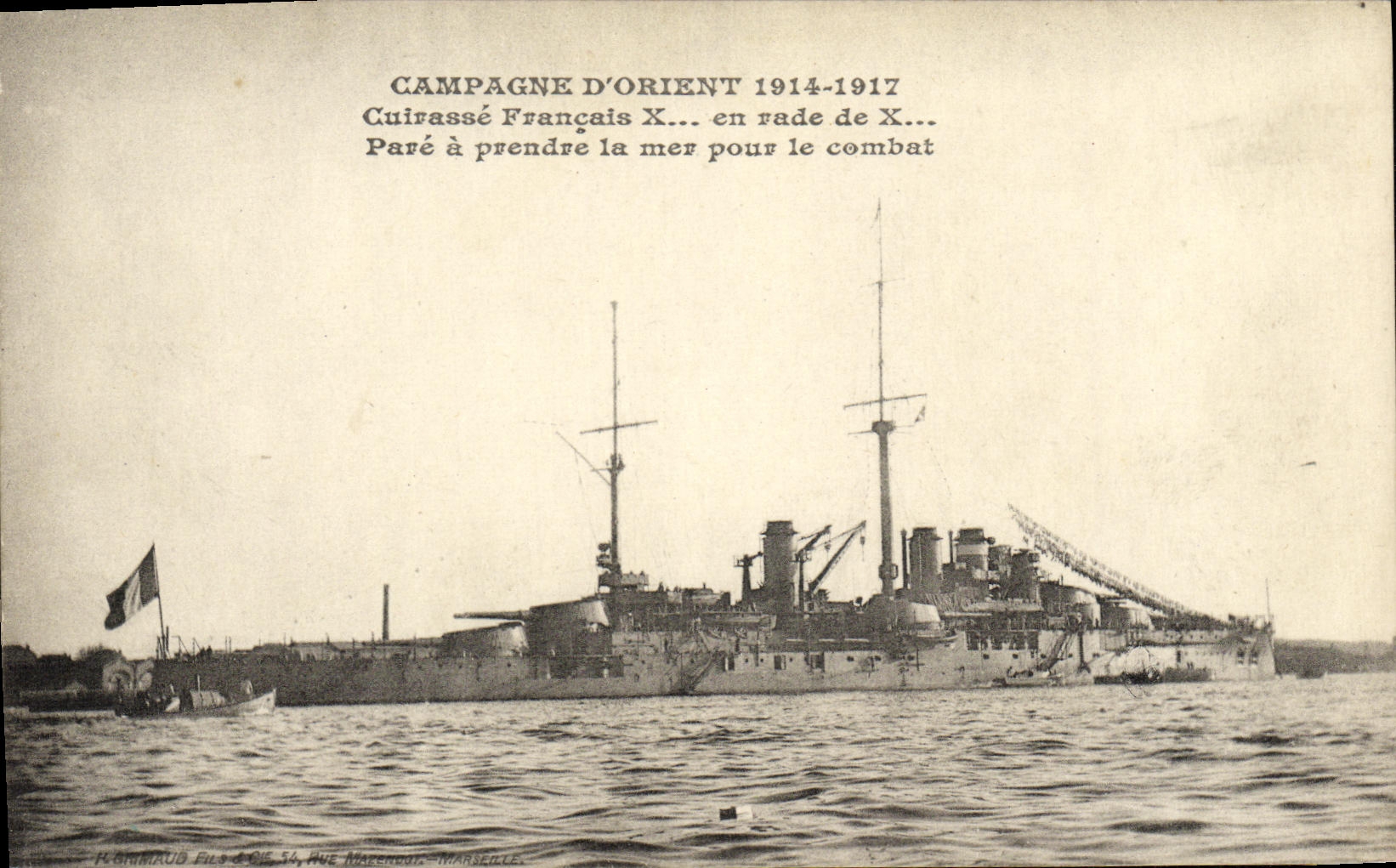 VINTAGE POSTCARD Campagne D the East 1914 1917 Armours French X in roads