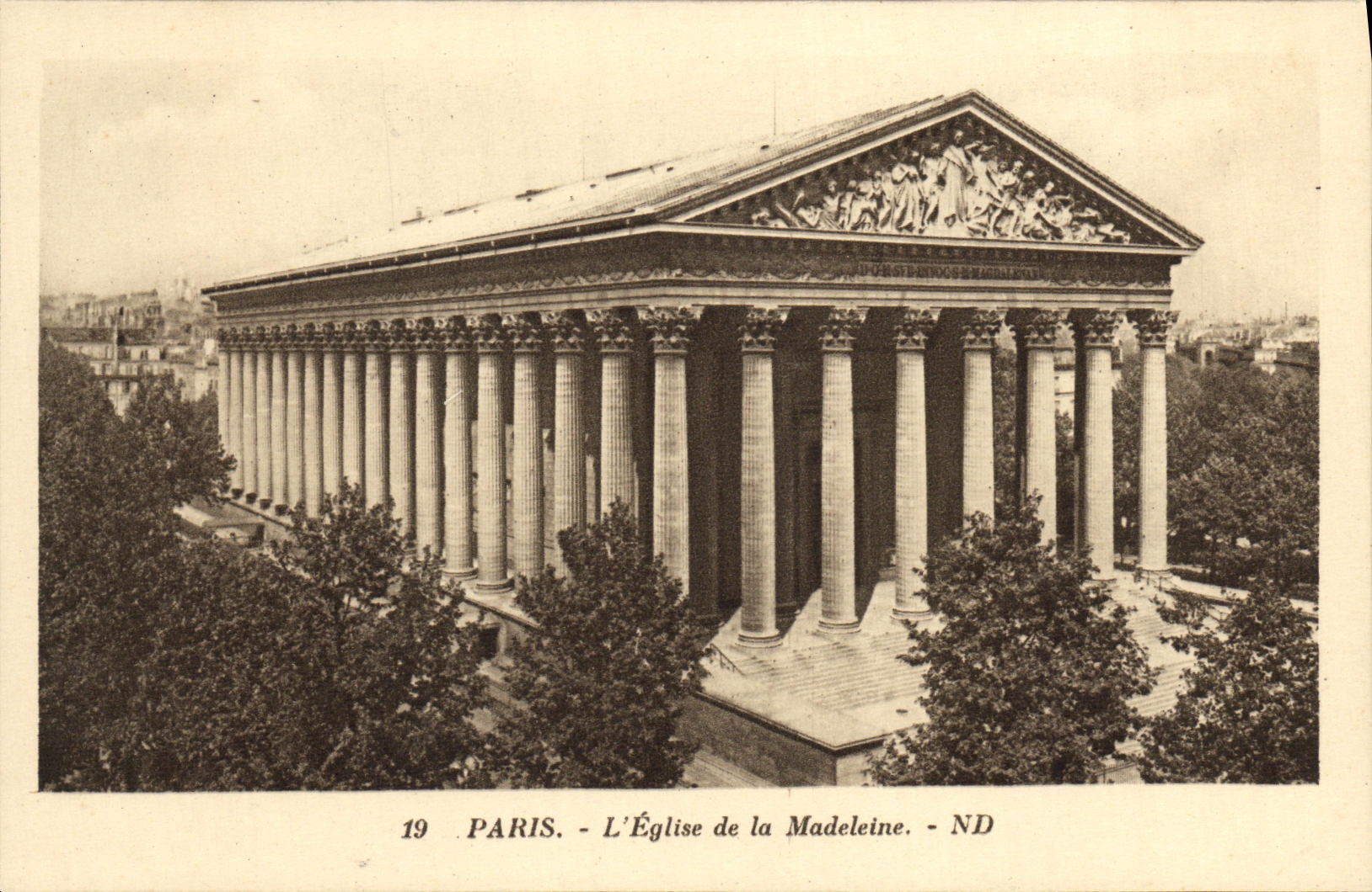 VINTAGE POSTCARD Paris L Church of the Madeleine