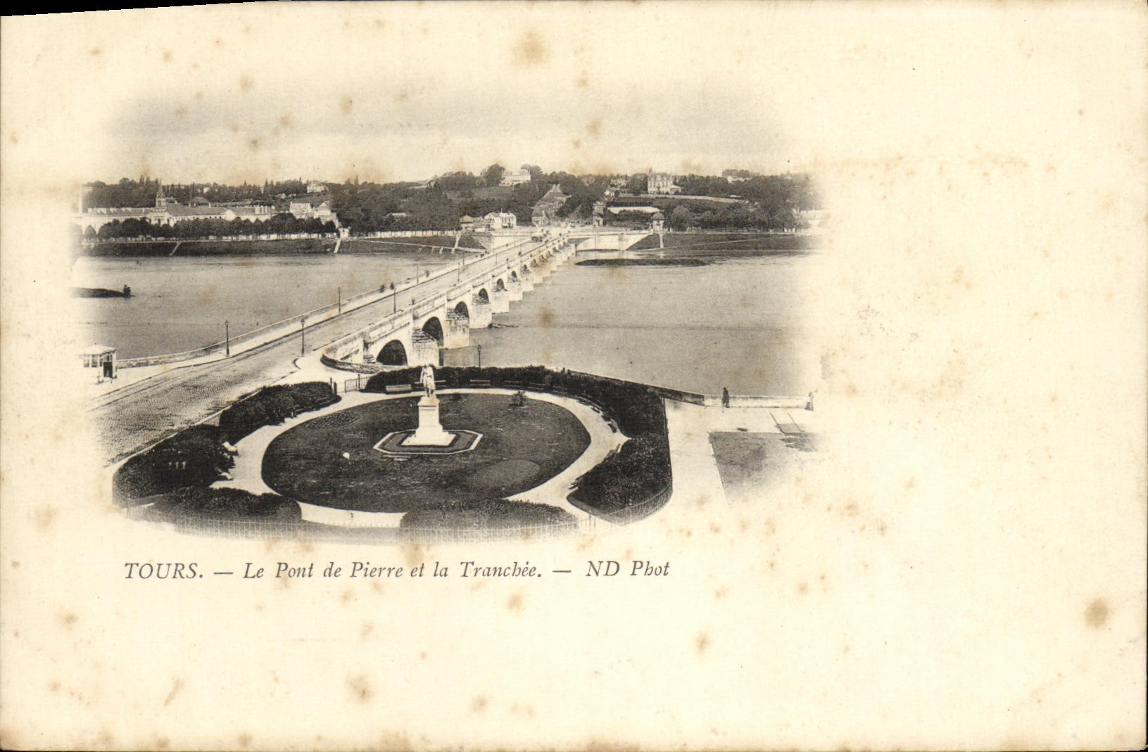 VINTAGE POSTCARD Tours the Bridge Of Pierre and the Trench