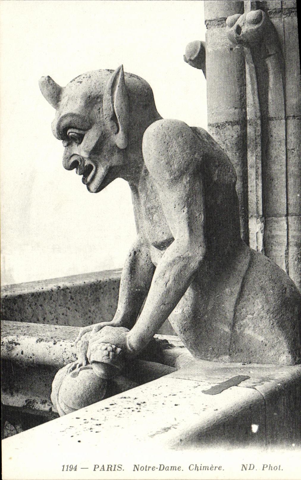 CPA Paris Eglise Notre Dame chimere Diable