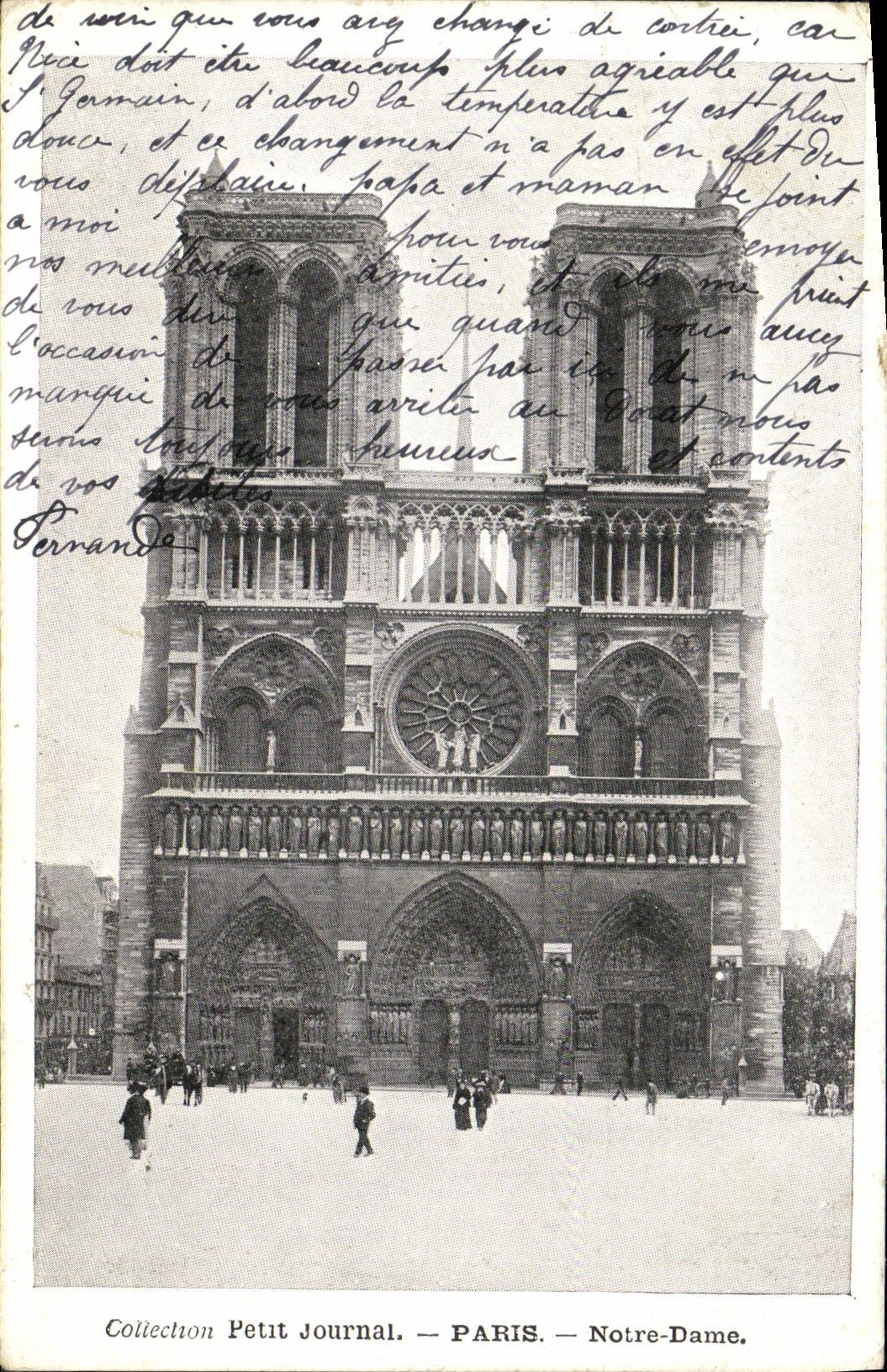 CPA Paris Eglise Notre Dame Collection Petit Journal