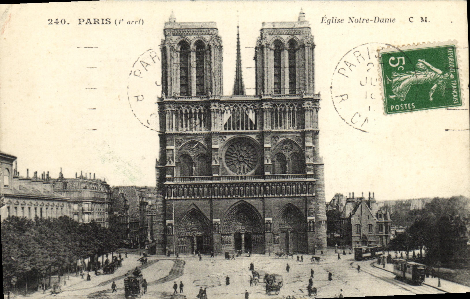 CPA Paris Eglise Notre Dame La Prefecture