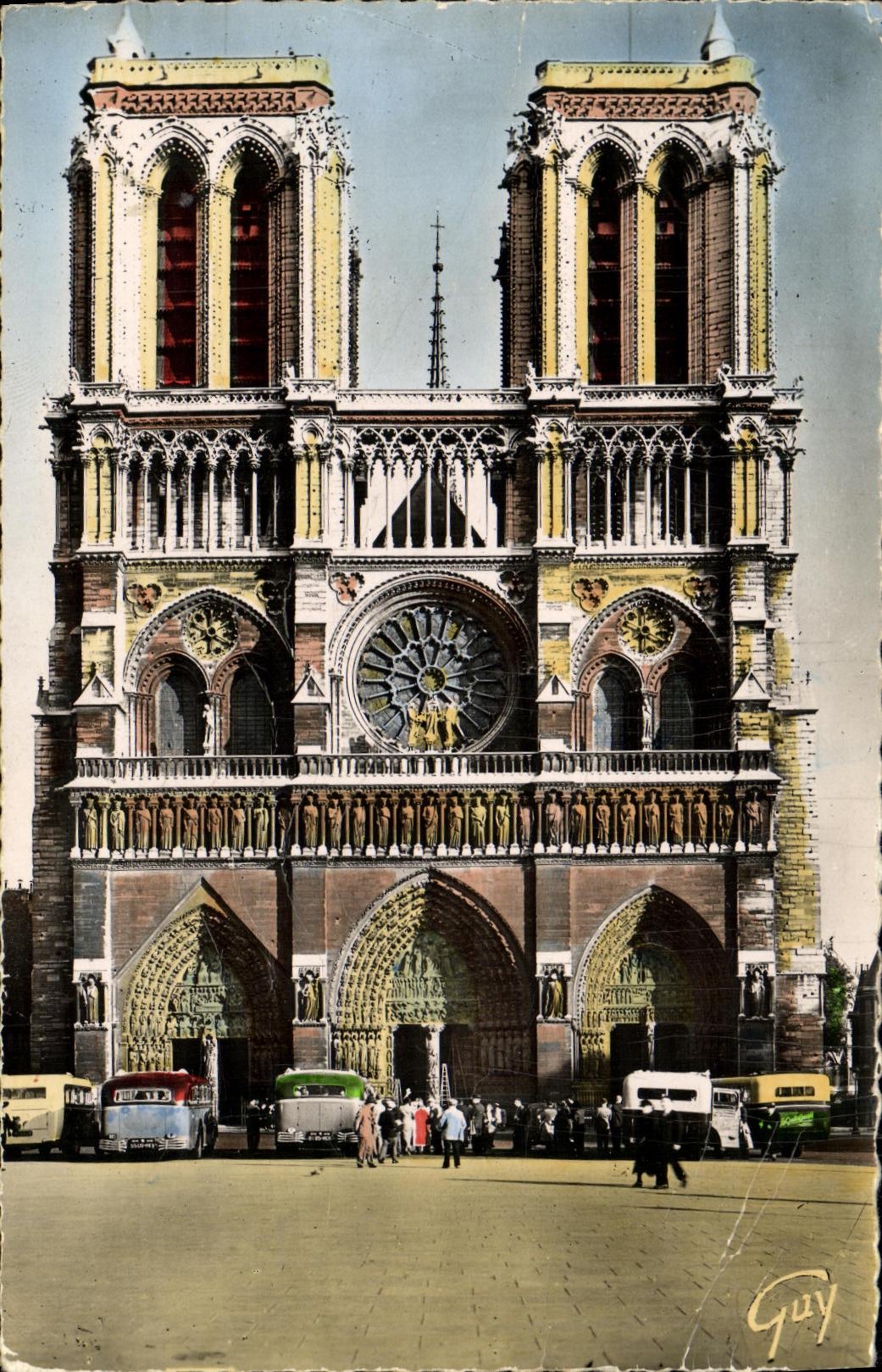 MODERN CARD Paris Notre Dame Church Feoche