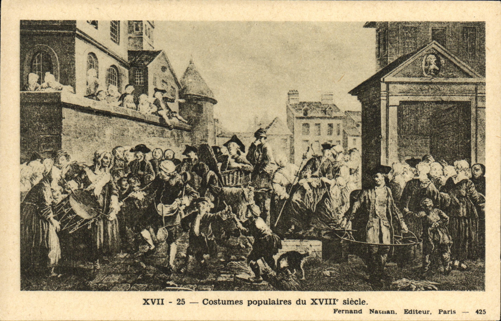 VINTAGE POSTCARD Popular Costumes Of the 18th Folklore