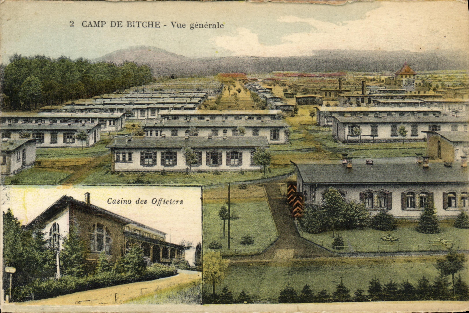 CPA Camp De Bitche Vue Generale Militaria