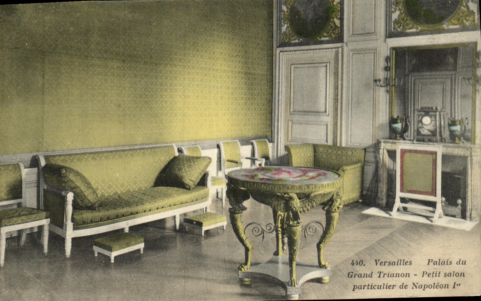 Paladar de Versalles de la POSTAL de la VENDIMIA del pequeno sitio privado grande de Trianon de Napoleon 1r