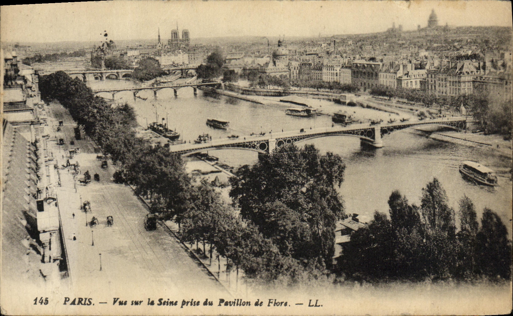CPA Paris Vue sur le Seine Prise du Pavillon de Flore