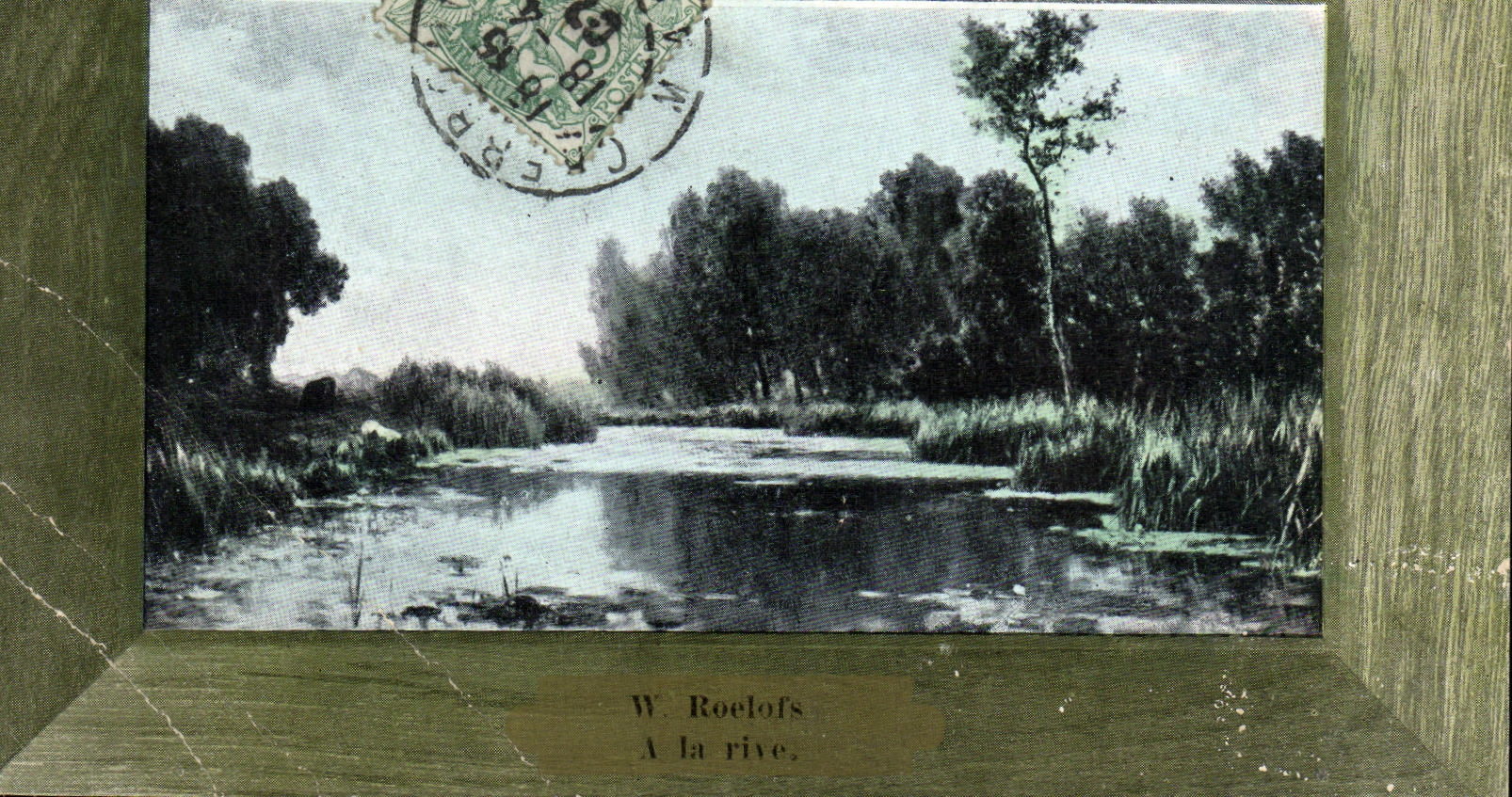 VINTAGE POSTCARD Roelofs With bank