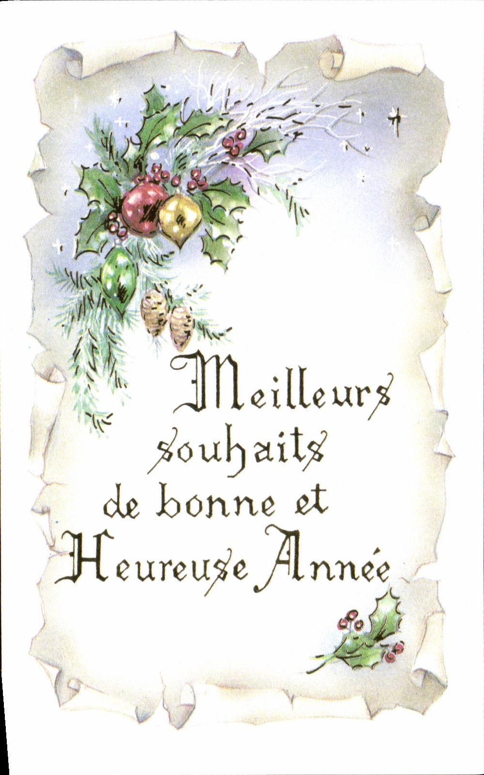 CPM Meilleurs Souhaits de Bonne et Heureuse Annee