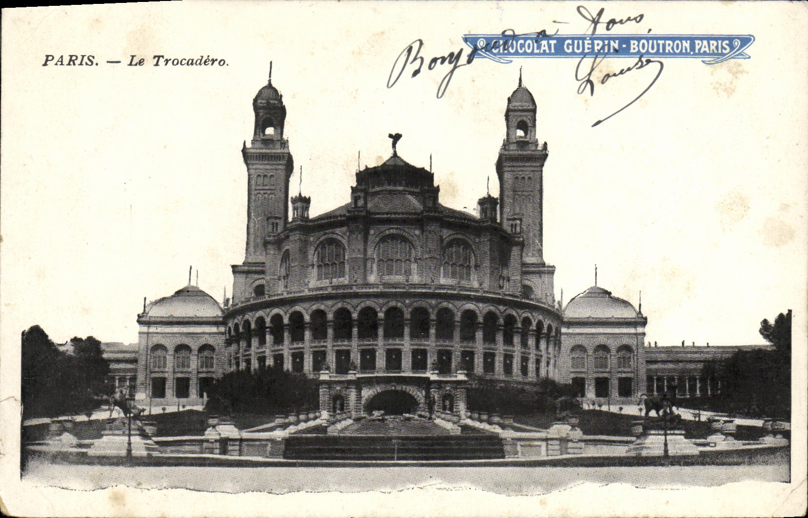 CPA Paris Le Trocadero Chocolat Guerin Boutron paris