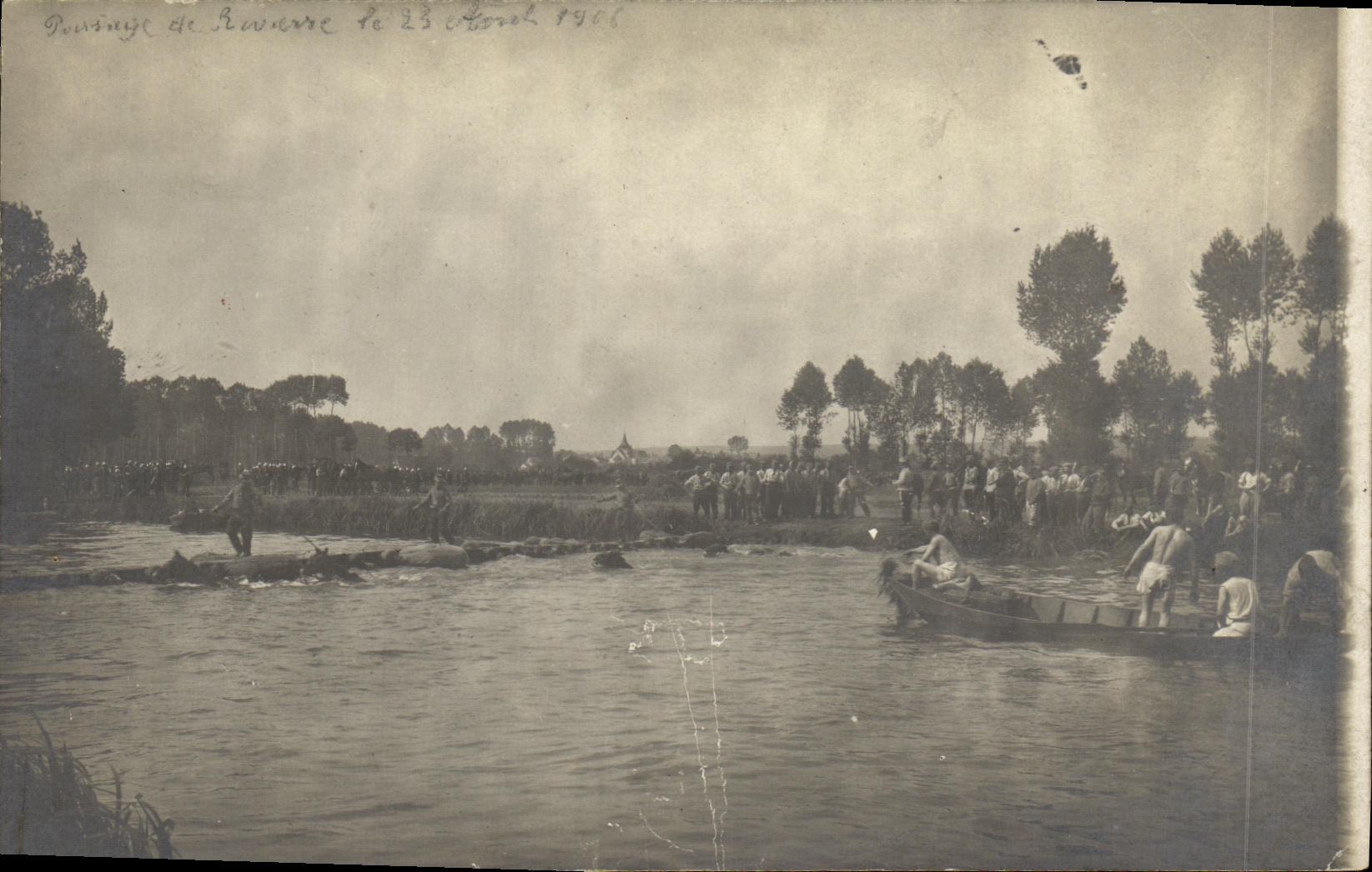 Postal photo para recordar de los 7mos regimientos del paso de los cazadores rio Militaria del 23 de agosto de 1906