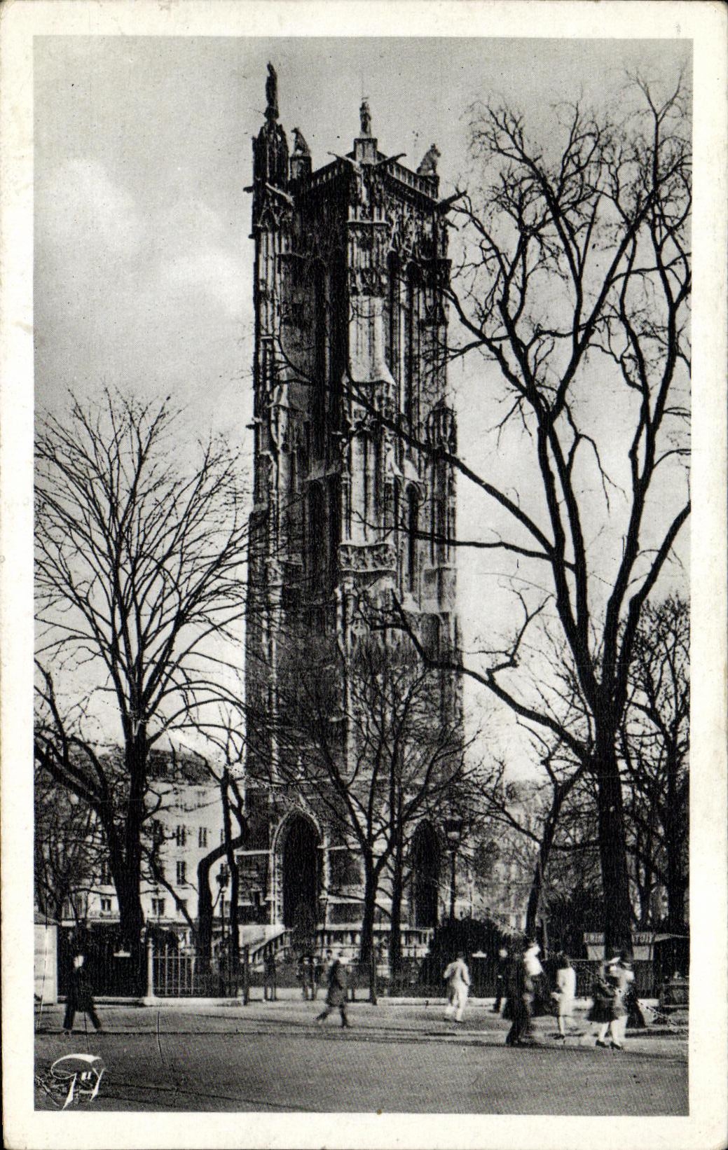 VINTAGE POSTCARD Paris and Its Wonders the Tower St Jacques