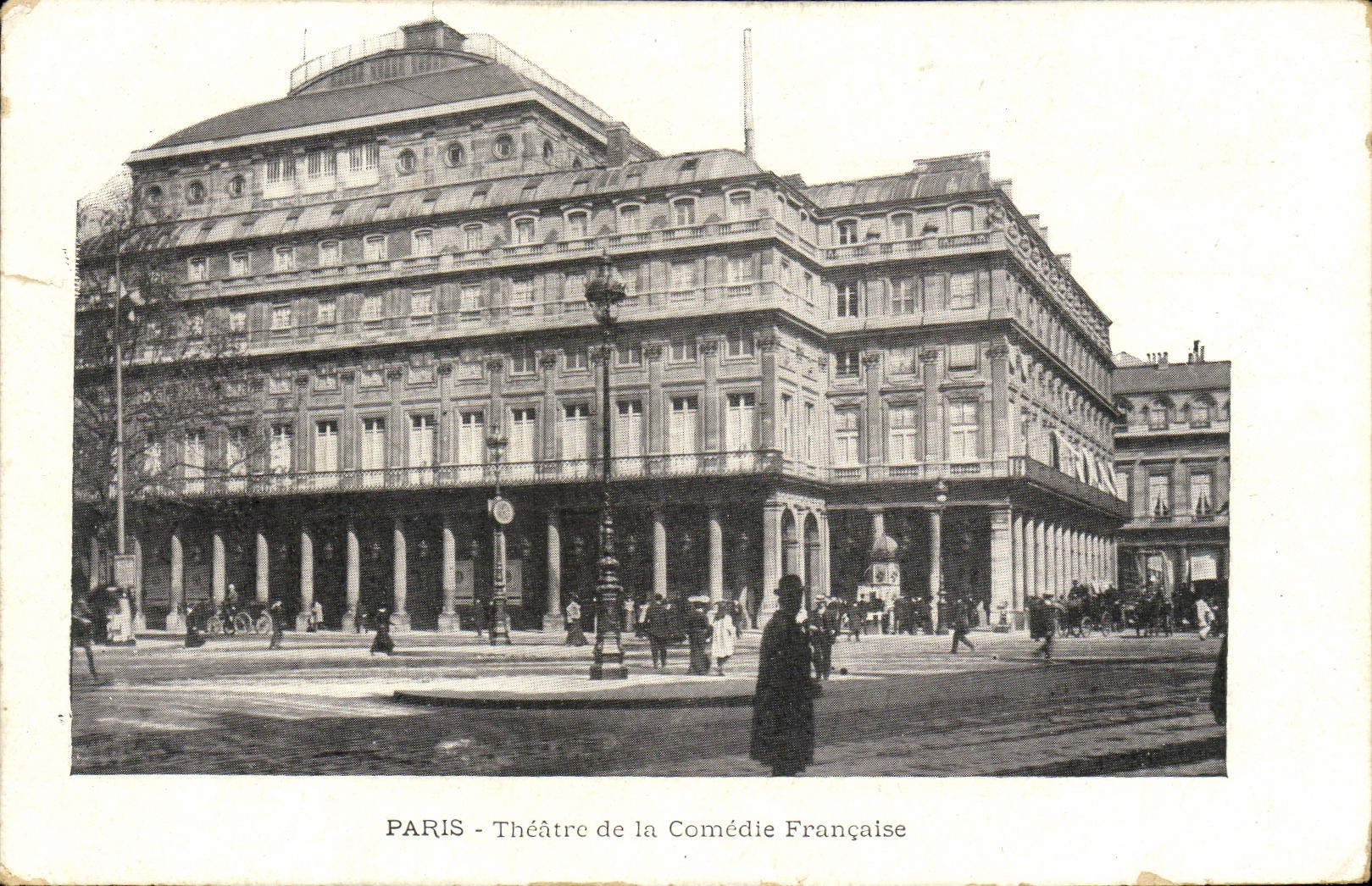VINTAGE POSTCARD Paris Theater of Comedle Frenchwoman