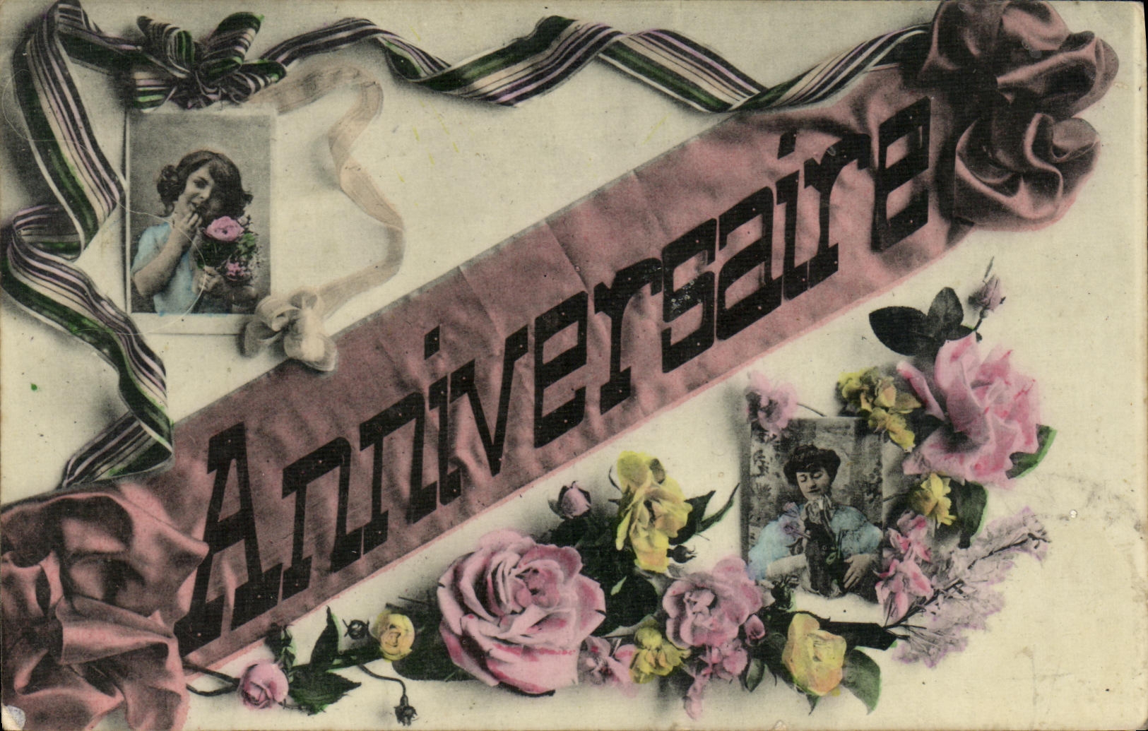 CPA Anniversaire Femme Enfant