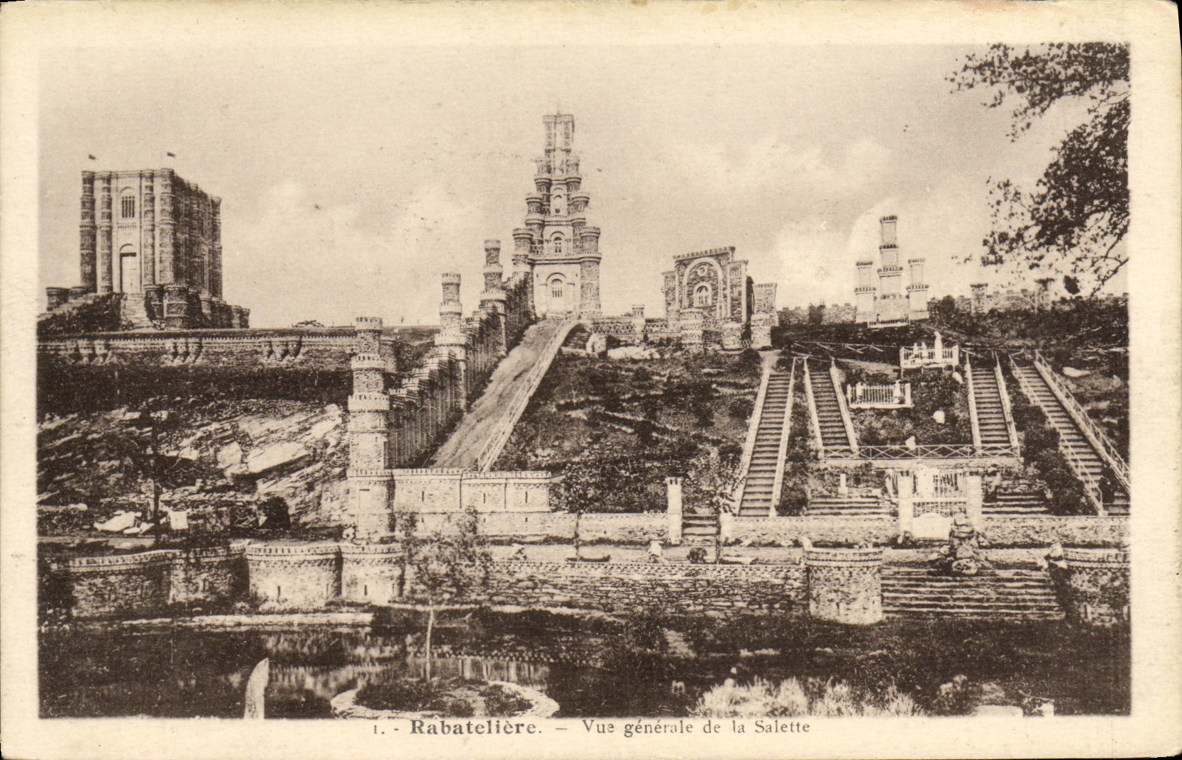 VINTAGE POSTCARD Rabateliere View of Salette