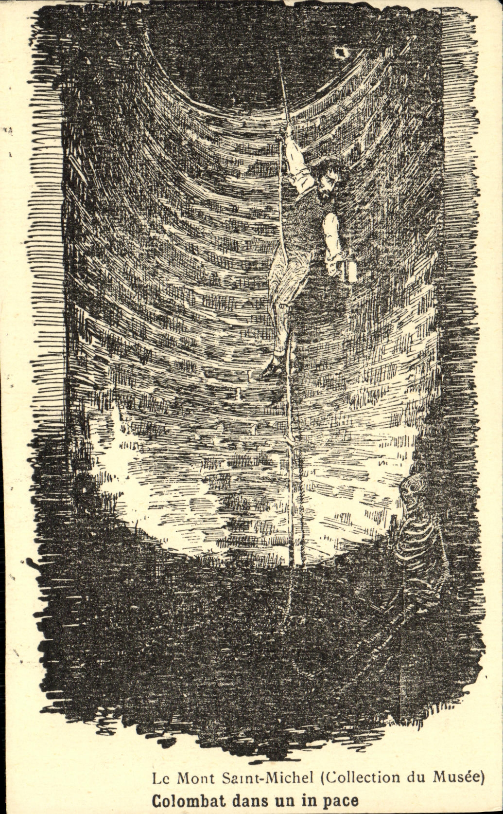 CPA Le Mont Saint Michel Colombat dans un in pace