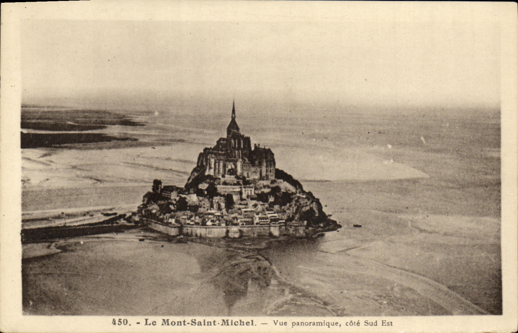 VINTAGE POSTCARD Mont Saint Michel Panoramic View the southern part Is