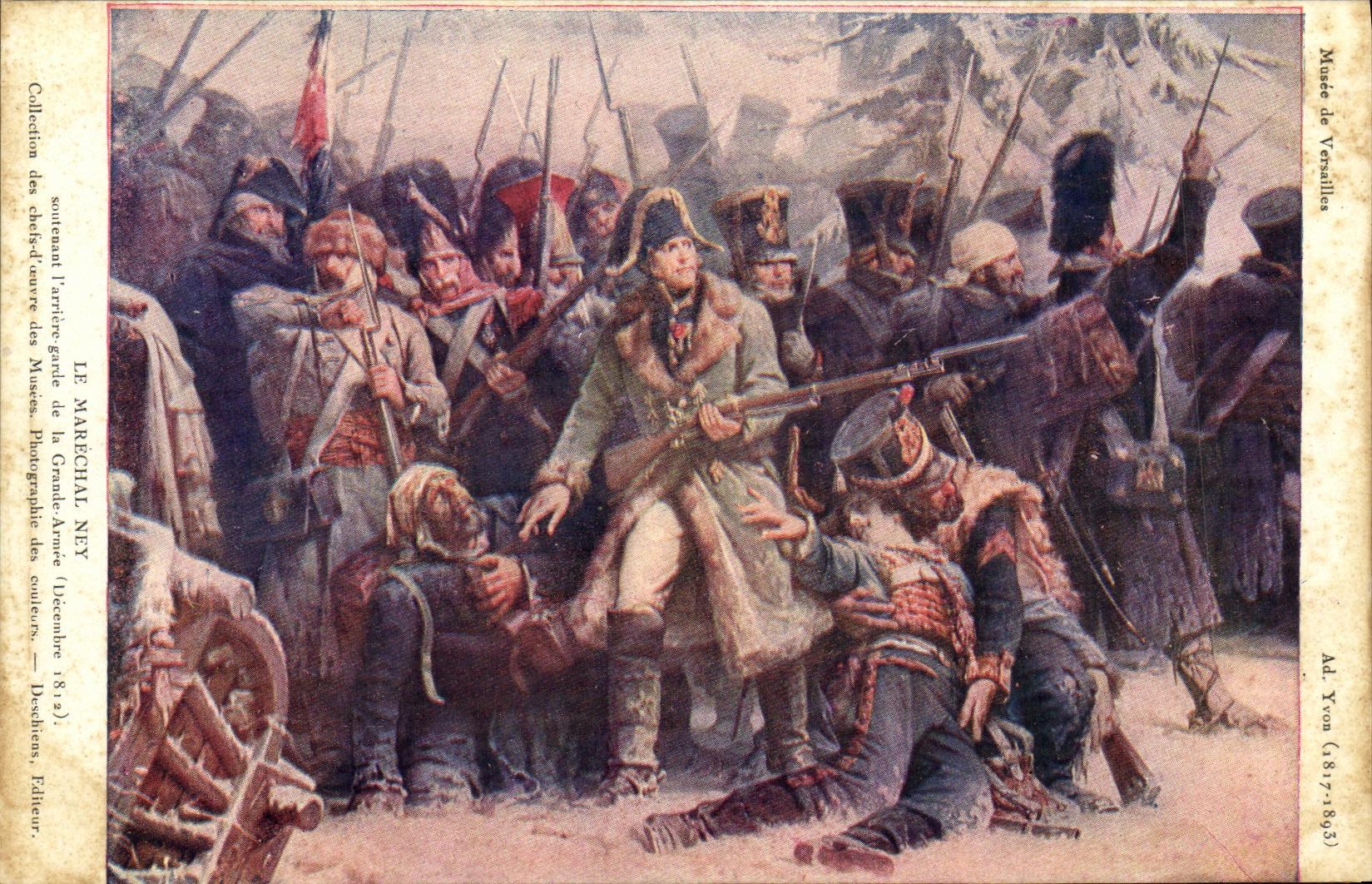VINTAGE POSTCARD Museum of Versailles the Marshal Ney Large army