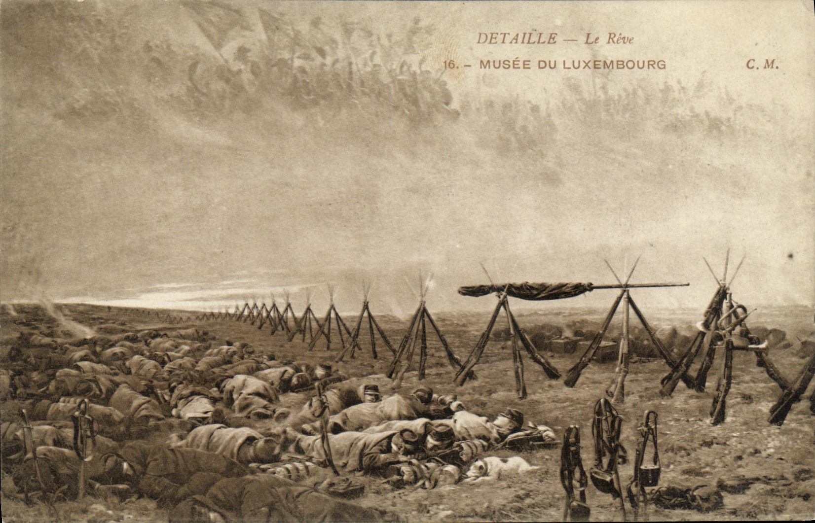 VINTAGE POSTCARD Detailed the Dream Museum of Luxembourg Militaria