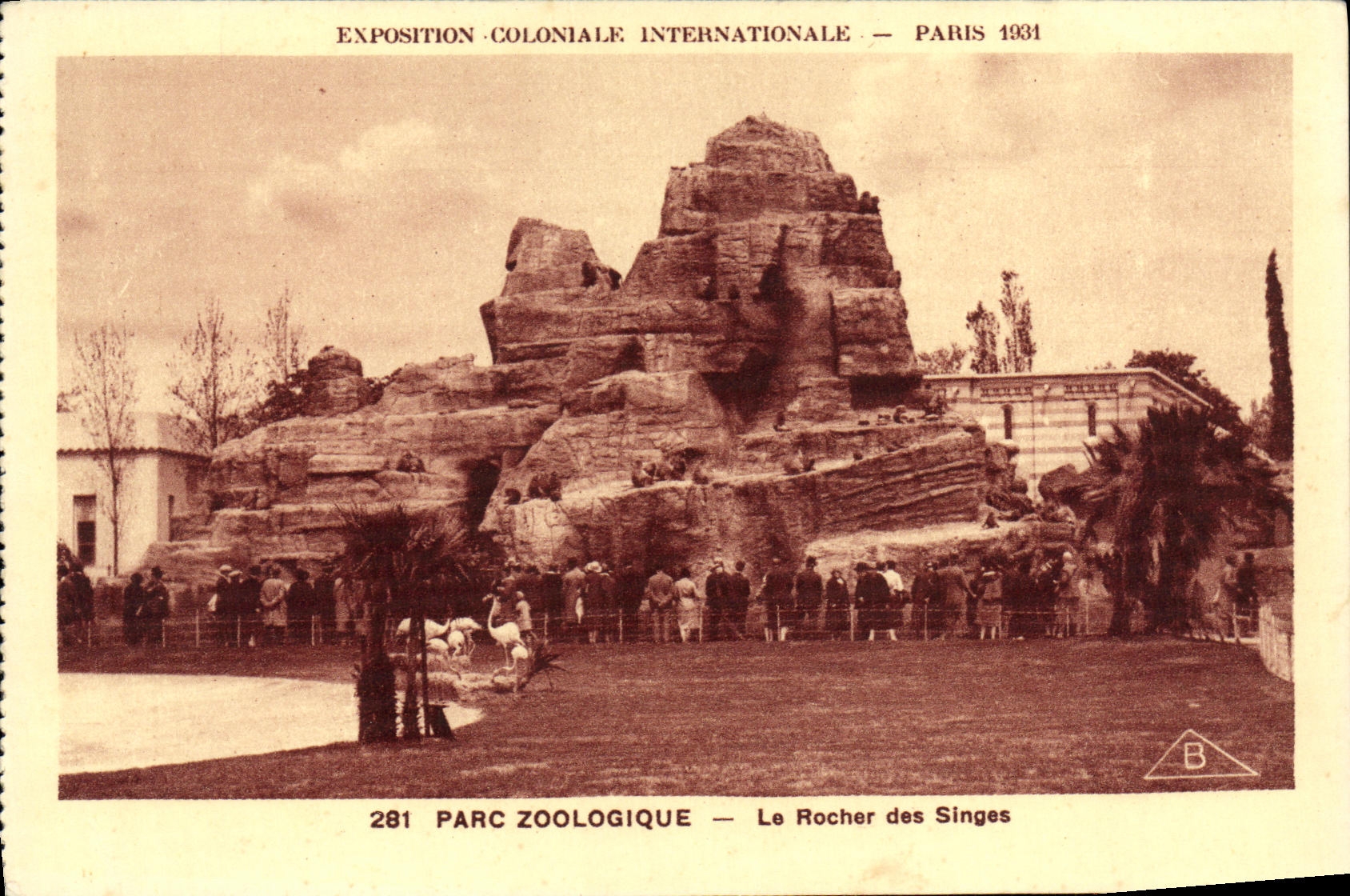 CPA Exposition Coloniale Internationale Paris Parc Zoologique Le Rocher des Singes
