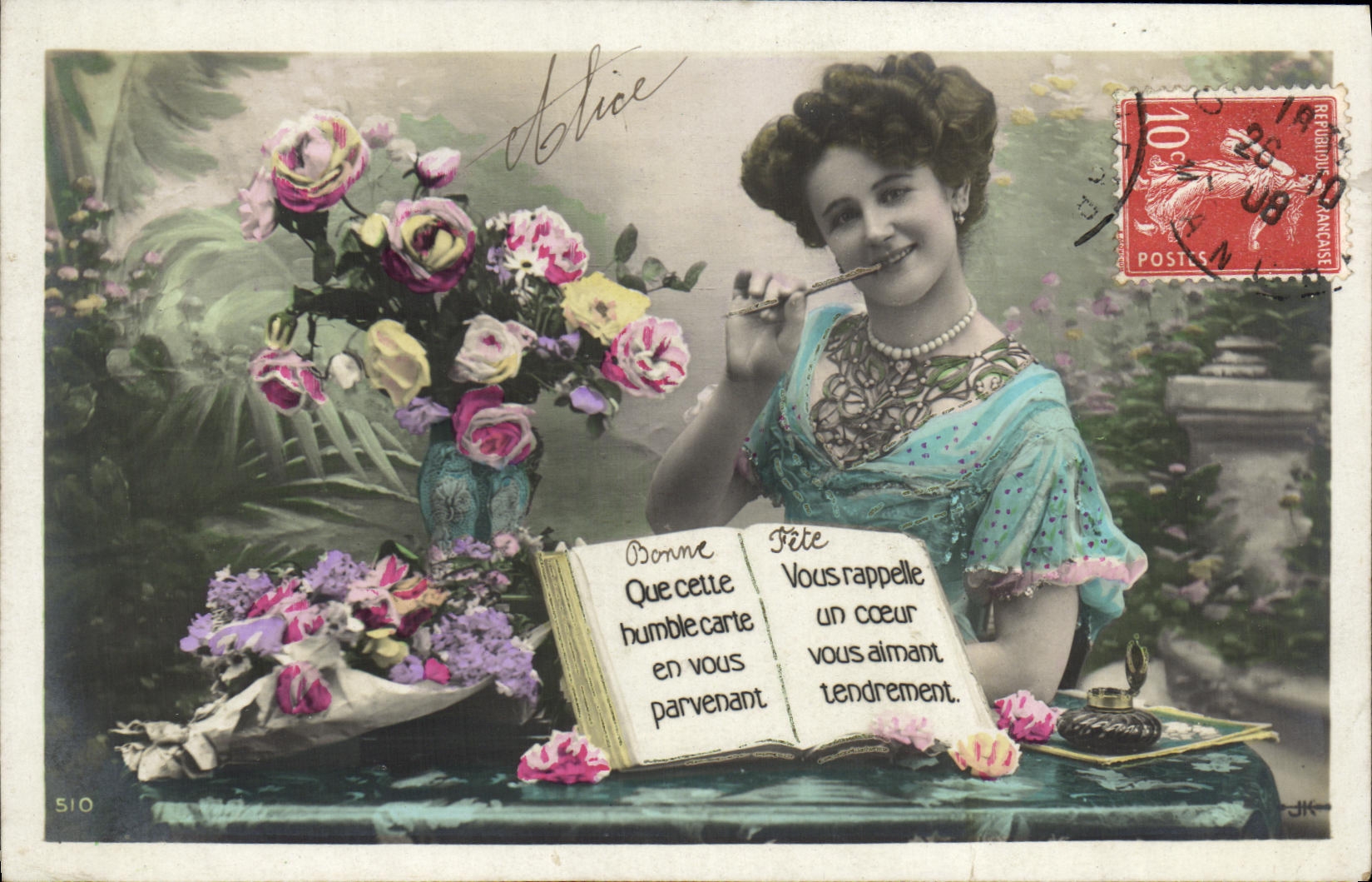 CPA Que cette humble carte en vous parvenant