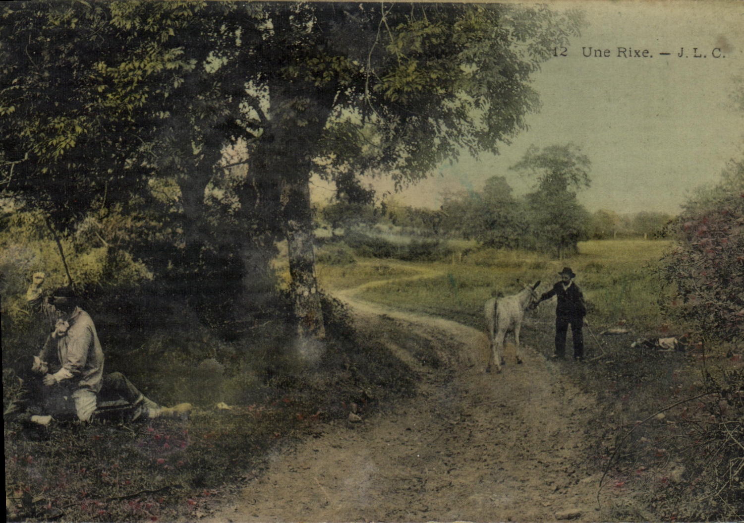 CPA Une Rixe Boxe Folklore Costume
