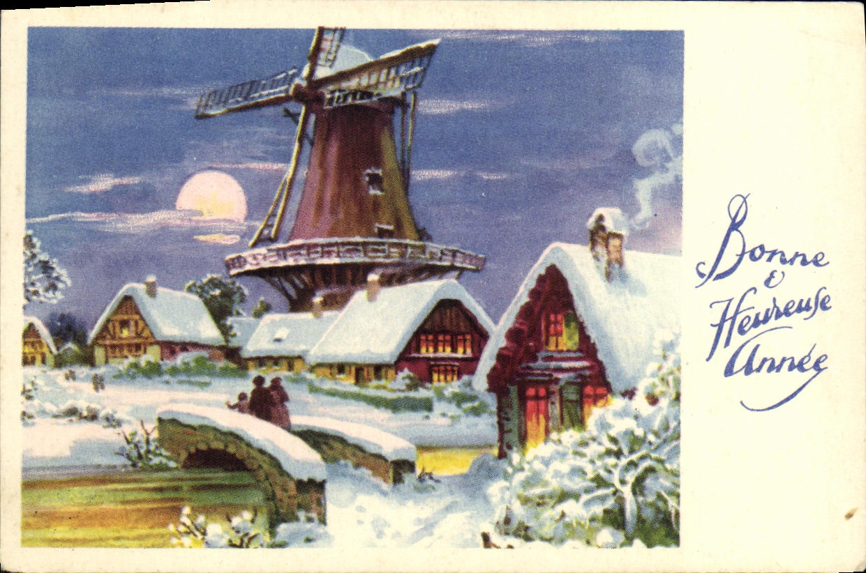VINTAGE POSTCARD Good Heulsuse Year
