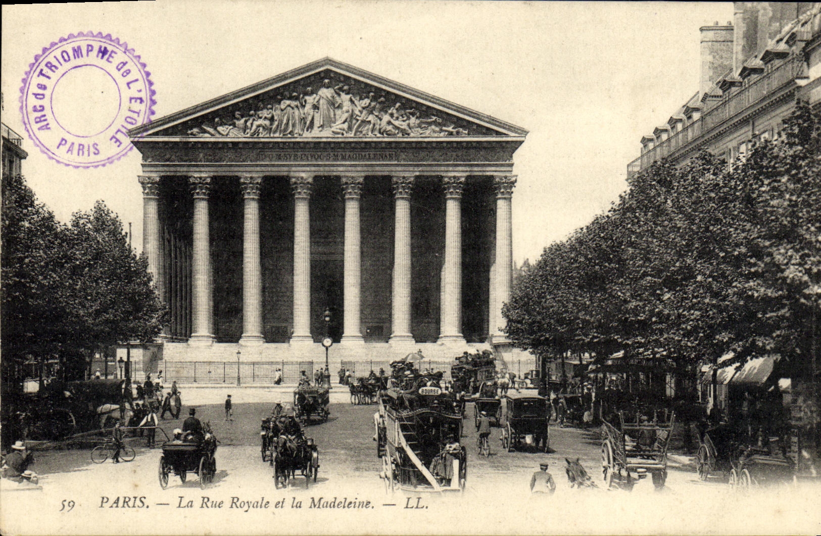 CPA Paris La Rue Royale et la Madeleine