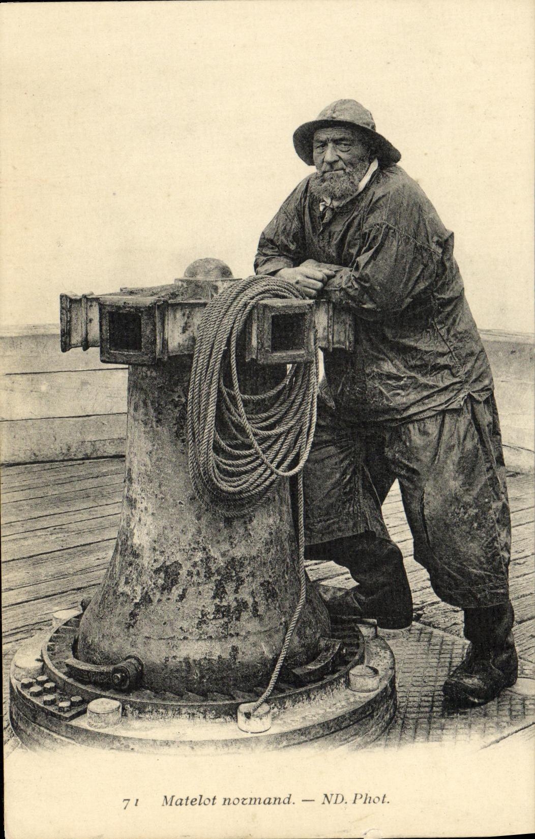 Marinero normando marina de la POSTAL de la VENDIMIA