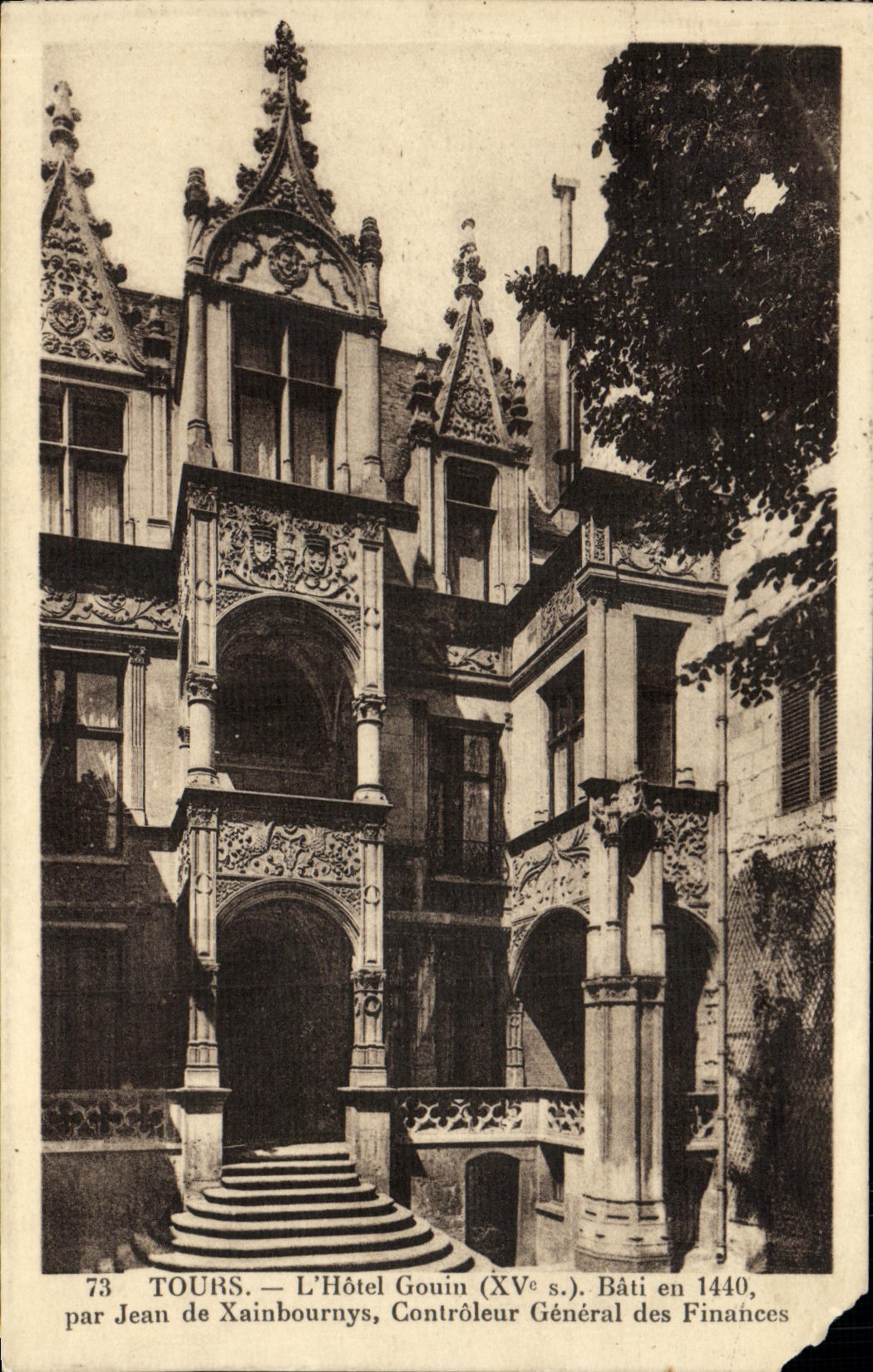 VINTAGE POSTCARD Tours L Grouin hotel