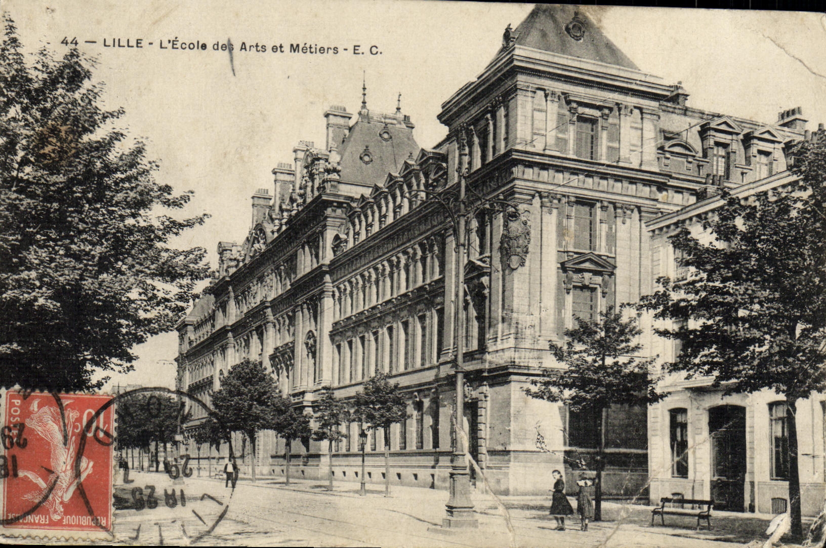 VINTAGE POSTCARD Lille L Technical school