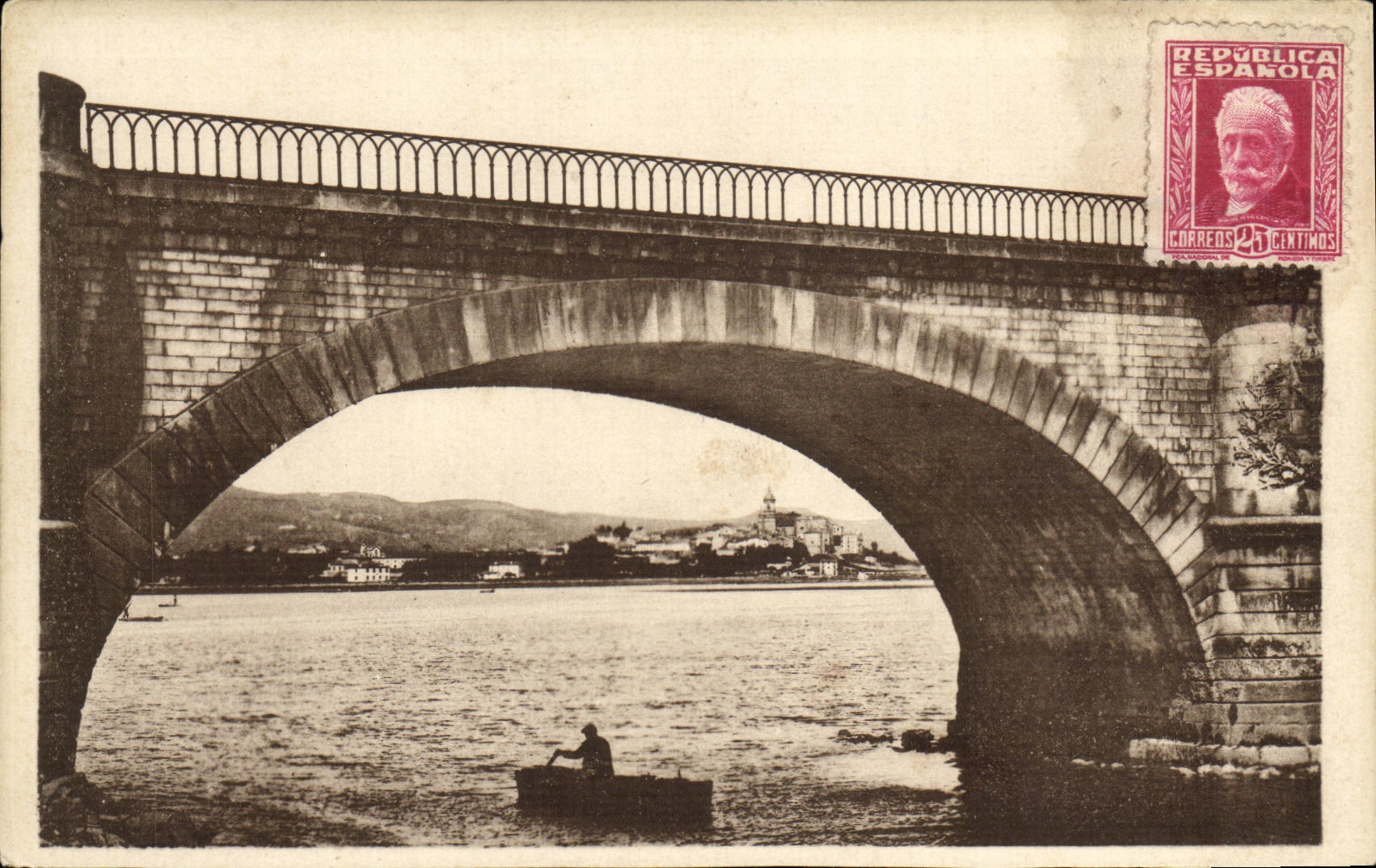 CPA Irun Puente internacional de Ferrocarril