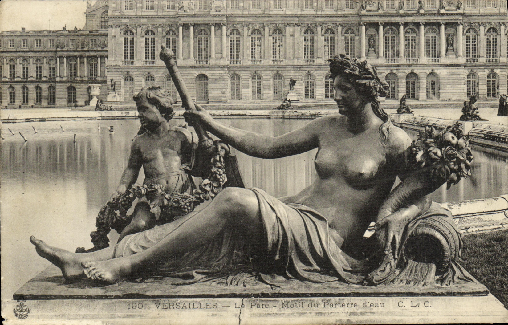 CPA Versailles Le Parc Motif du parterre d eau