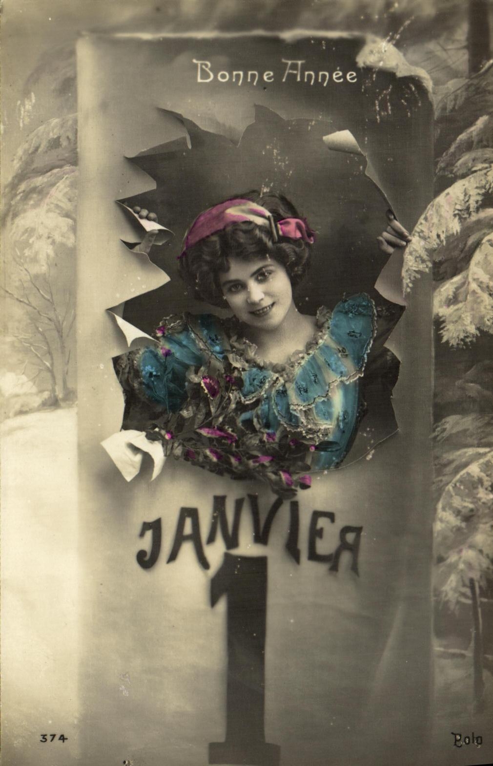 CPA Bonne Annee Enfant 1er janvier