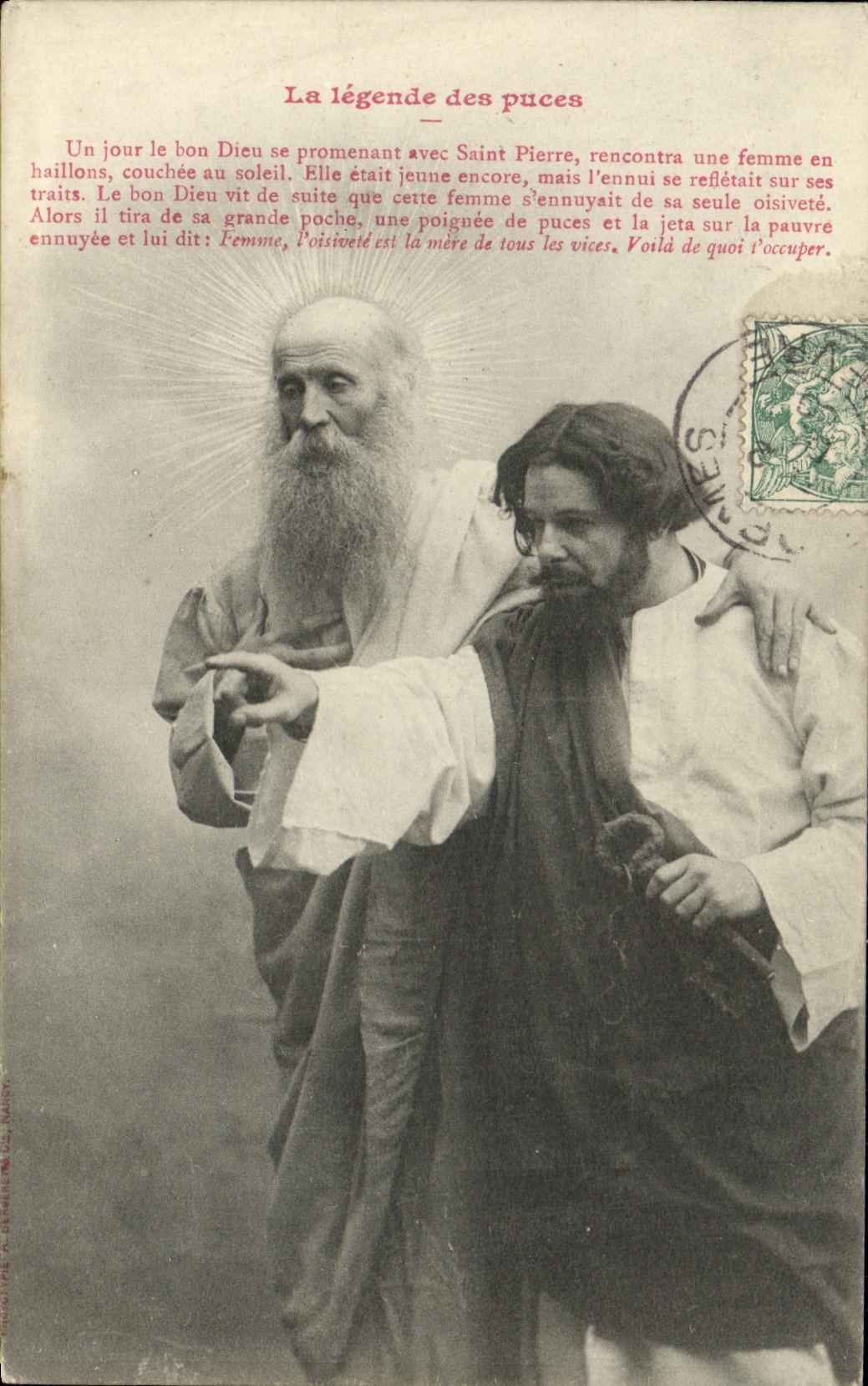 CPA La Legende des Puces Dieu