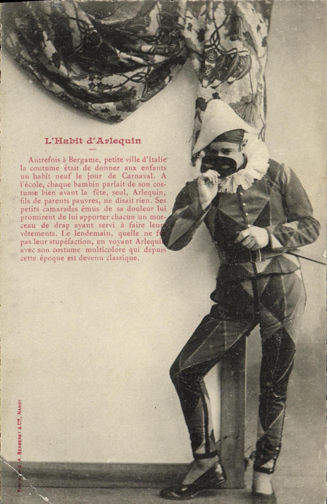 CPA L Habit d Arlequin