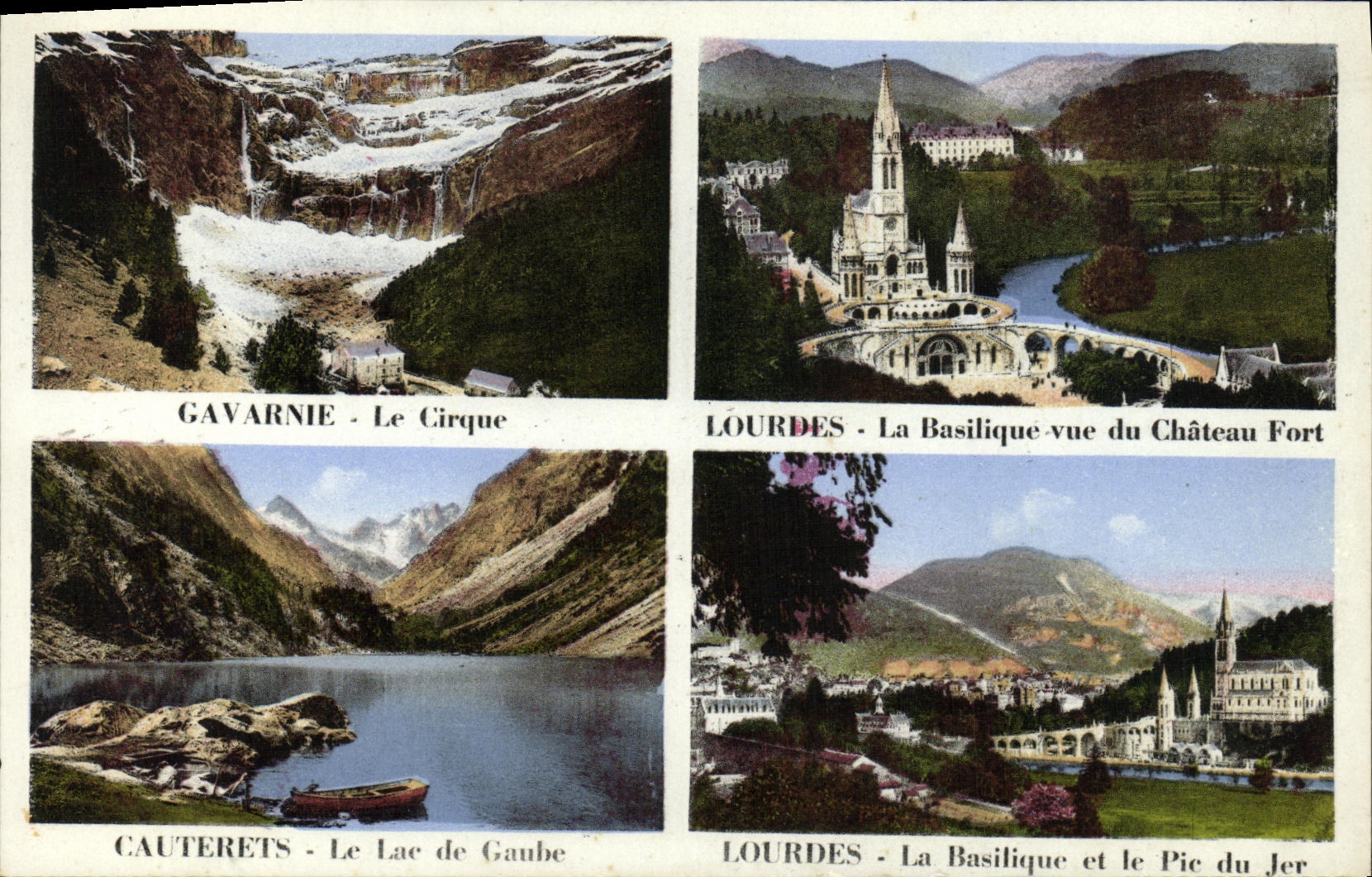 VINTAGE POSTCARD Gavarnie the Circus Heavy Basilica Cauterets Lake Gaube
