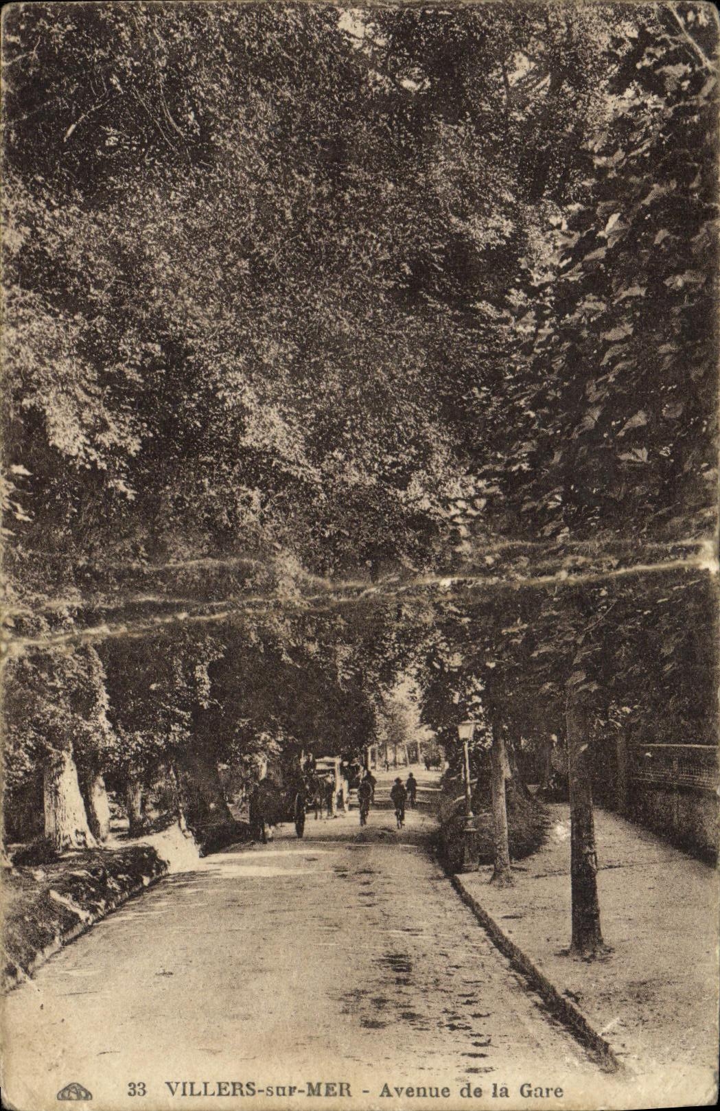 VINTAGE POSTCARD Villers on Sea Which occurred of the Station